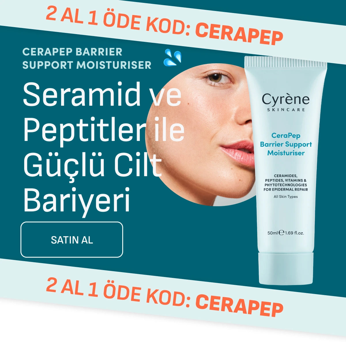 CeraPep Barrier Support Moisturiser - Bariyer Onarıcı Nemlendirici