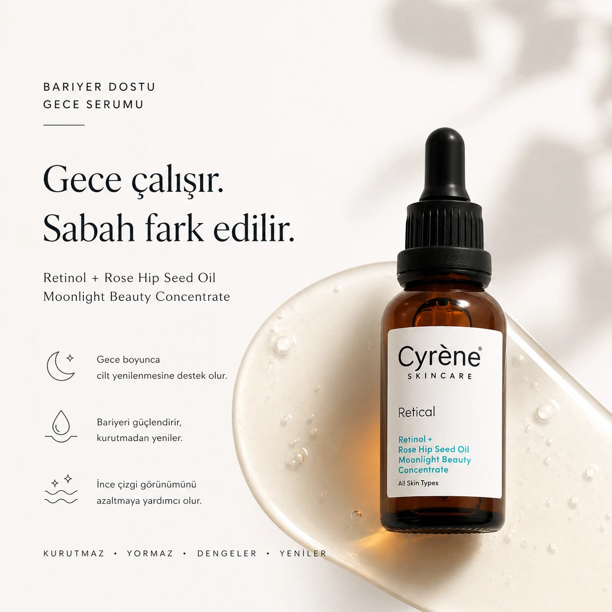Retinol Rose Hip Seed Oil Moonlight Beauty Concentrate